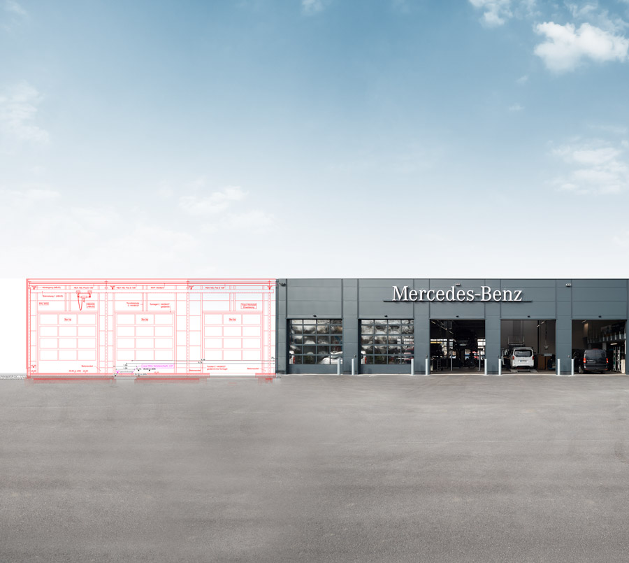 Herbrand Bauprojekte am Standort Krefeld-Fichtenhain.