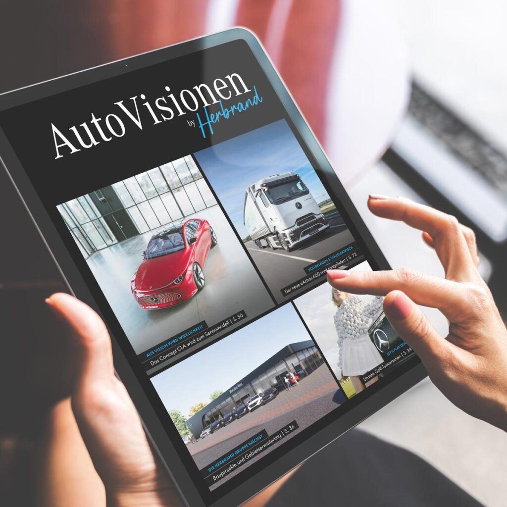 Das Herbrand Kundenmagazin AutoVisionen als digitale Version auf dem iPad.