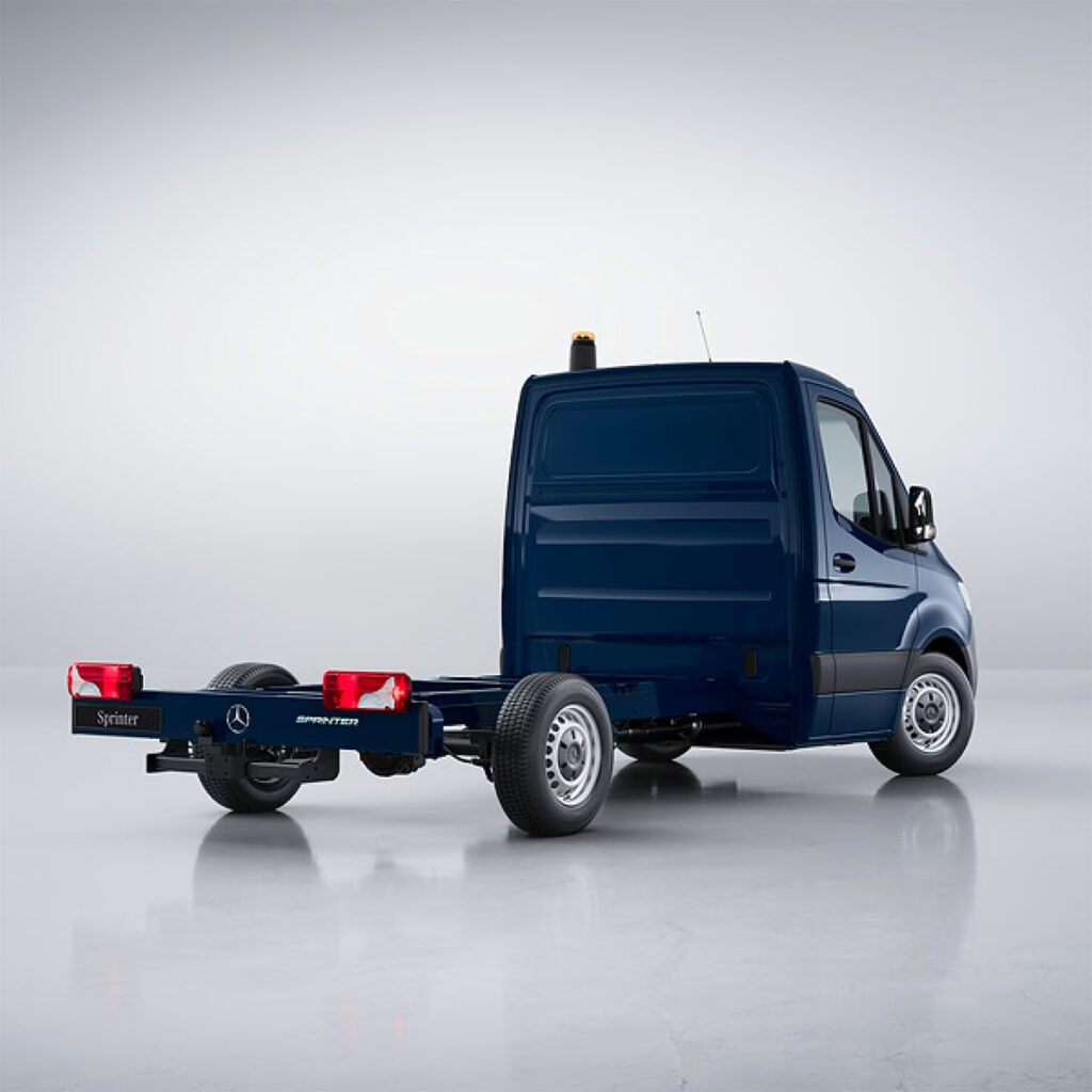 Mercedes-Benz-Sprinter-Fahrgestell-Heck-Blau