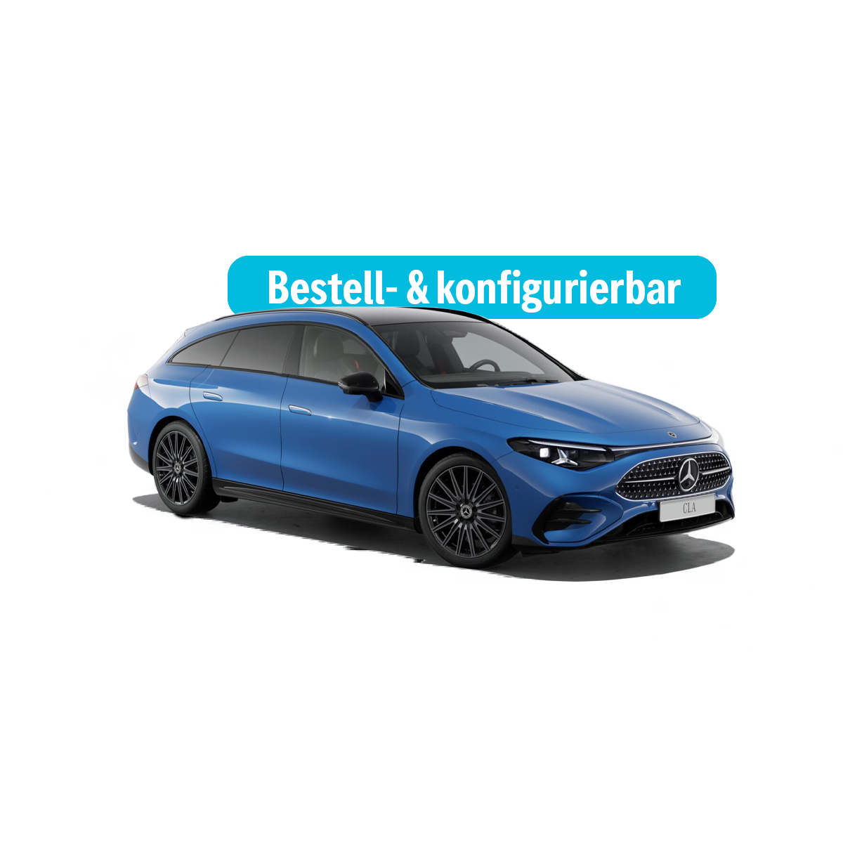 Blauer Mercedes-Benz CLA Shooting Brake Mild-Hybrid ab sofort Bestell- & Konfigurierbar.