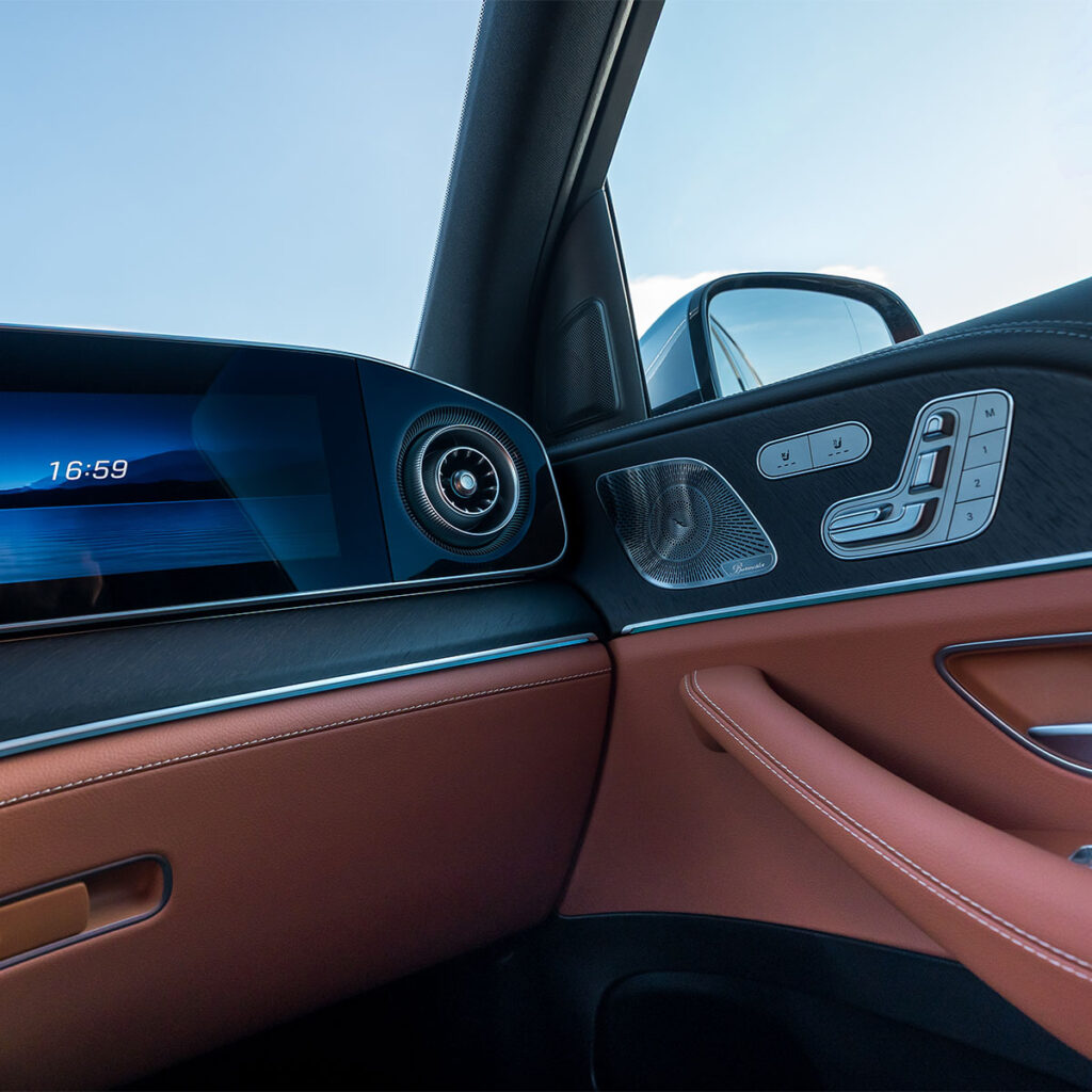 Interieur und Ansicht der Funktionen an der Tür des Mercedes-Benz GLE