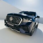 Blauer Mercedes-Benz GLS AMG von vorne