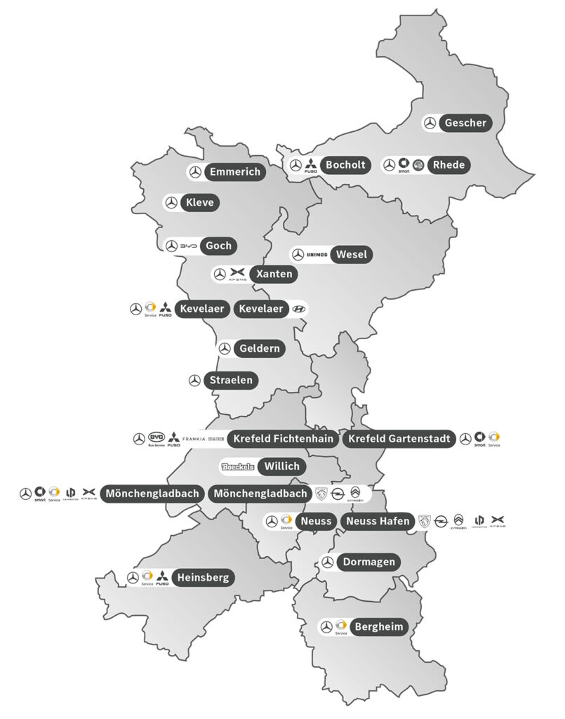 Gebietskarte der Herbrand Gruppe mit Markenportfolio 2026