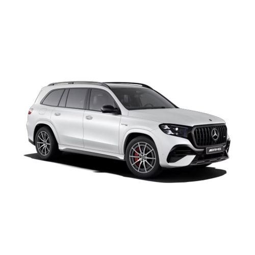 weisser Mercedes-AMG GLS auf trasnparentem Hintergrund